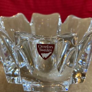 Orrefors Crystal Swedish Corona Bowl, LIKE NEW!